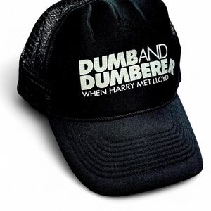 Black Dumb and Dumberer Theater Promo Trucker Hat